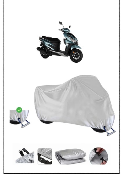 Rks Vrs 125 Için Kilit Uyumlu Motosiklet Branda, Güvenli, Su Geçirmez Dayanıklı Kumaş