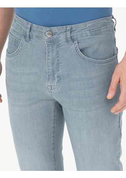 Erkek Açık Mavi Slim Fit Jean Pantolon 50285096-VR003