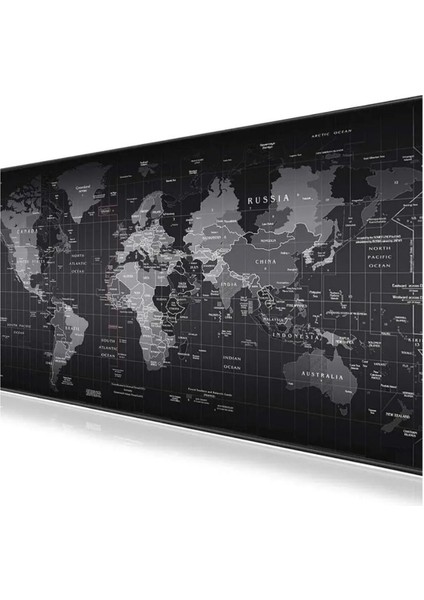 Dünya Desenli Profesyonel 90*40 Gaming Destekli Oyuncu Mousepad Ultra Geniş Xxl