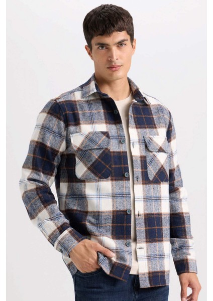 Regular Fit Oduncu Kareli Uzun Kollu Gömlek Y9054AZ24WN
