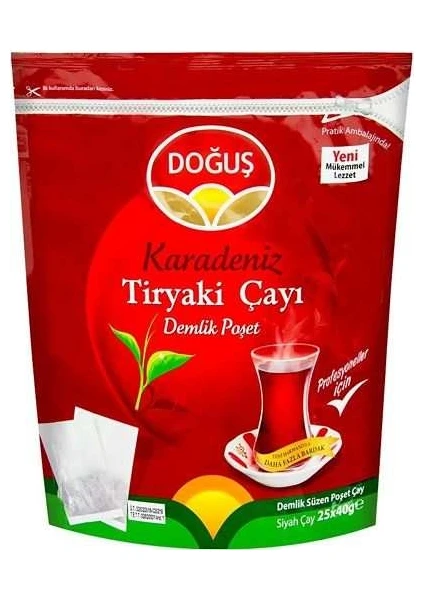 Karadeniz Tiryaki Demlik Poşet Çay 25x40 gr