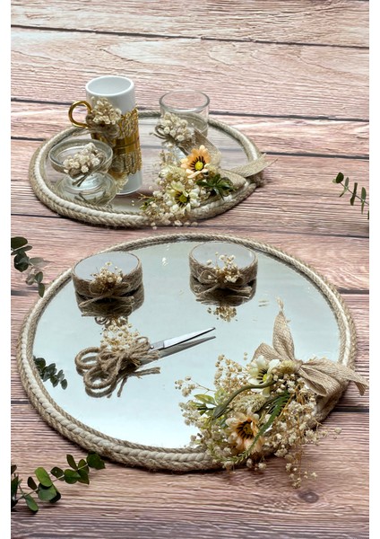 LORA DAVET Söz Nişan Yüzük ve Damat Kahve Tepsisi (1 Adet) 53443