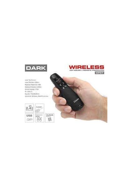 WP07 Kırmızı Lazerli Wireless Presenter