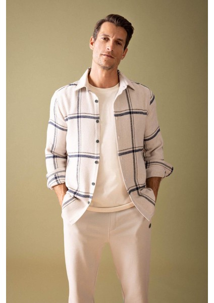 Modern Fit Polo Yaka Oduncu Uzun Kollu Gömlek Y1692AZ24WN