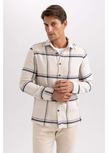 Modern Fit Polo Yaka Oduncu Uzun Kollu Gömlek Y1692AZ24WN