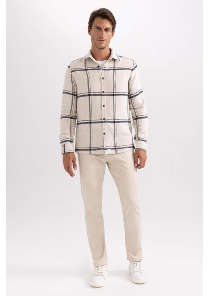 Modern Fit Polo Yaka Oduncu Uzun Kollu Gömlek Y1692AZ24WN