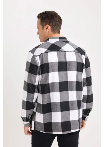 Regular Fit Polo Yaka Pamuklu Uzun Kollu Gömlek D7558AX24AU indirimleri
