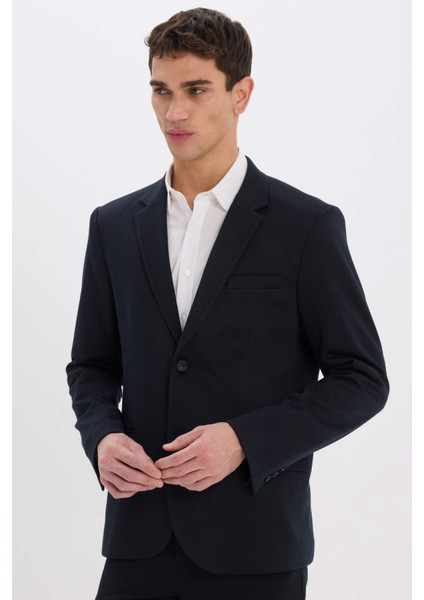 Modern Fit Astarlı Düğmeli Blazer Ceket C5990AX25SP