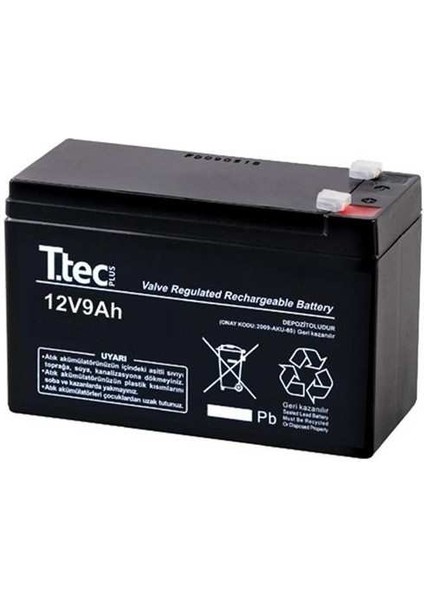 12V 9AH Bakımsız Kuru Akü