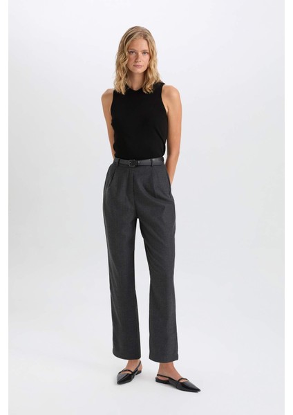 Pantolon Wide Leg Yüksek Bel Düz Paça D6877AX24AU