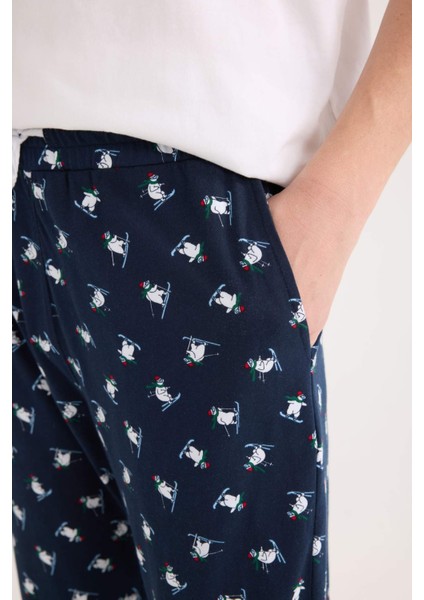 Regular Fit Beli Bağcıklı Cepli Pijama Altı D8224AX24WN indirimleri