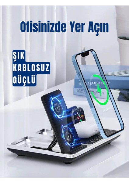 R11 4in1 Wireless Kablosuz Şarj Standı