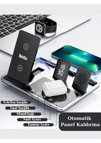 R11 4in1 Wireless Kablosuz Şarj Standı