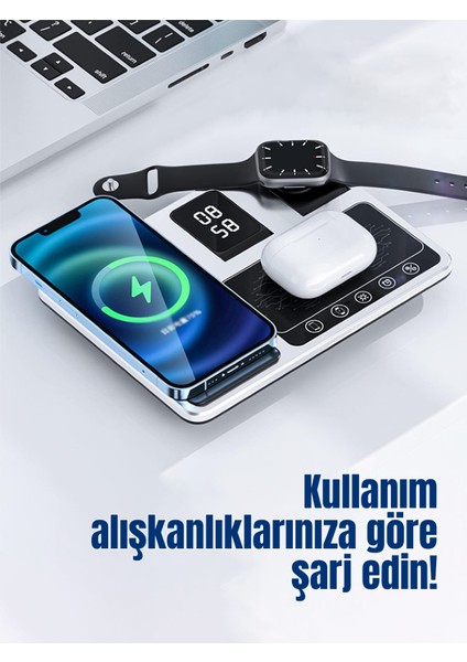 R11 4in1 Wireless Kablosuz Şarj Standı