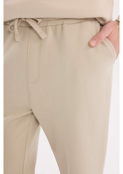 Regular Fit Eşofman Altı İçi Polarlı Basic Düz Cepli Beli Bağcıklı Düz Paça D7836AX25SP