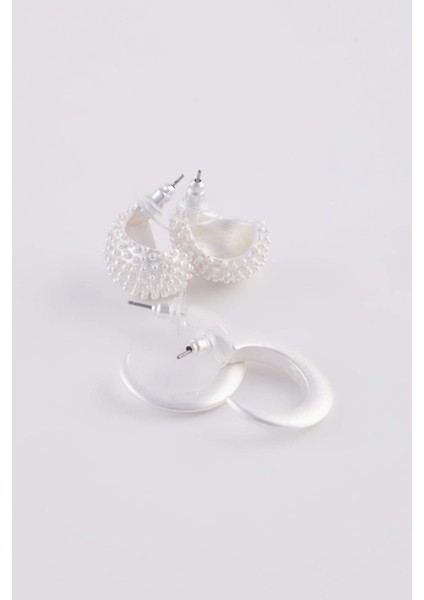 Kadın 2'li Mat Silver Küpe E1309AXNS fırsatları