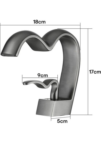 Banyo Lavabo Bataryası Siyah Renk Şelale Kalp Yeni Tasarım 7 Yıl Güvenceli İthal modelleri