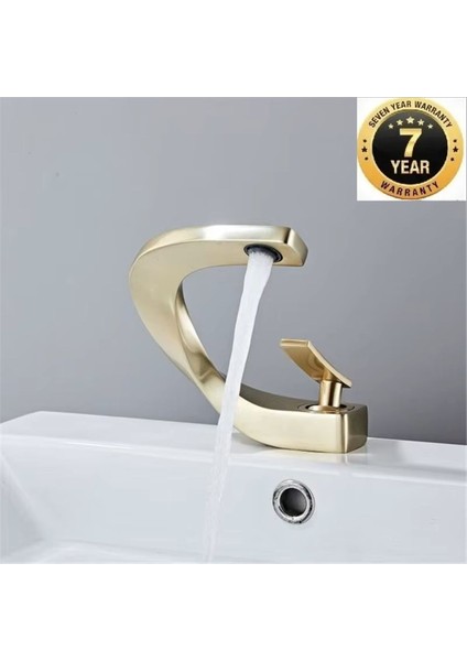 Banyo Lavabo Bataryası Mat Gold Renk Şelale Yeni Tasarım 7 Yıl Güvenceli İthal indirimleri
