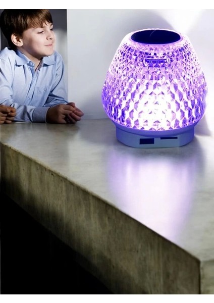 G5 Kristal Şarjlı Masa Lambası - 7 Renk Gece Lambası ve Bluetooth Hoparlör modelleri