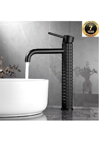 Banyo Çanak Lavabo Bataryası Siyah Renk Yeni Model 7 Yıl Güvenceli İthal