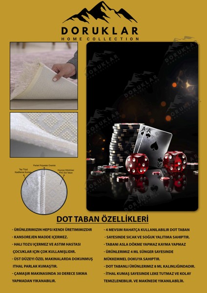 Kaymaz Taban Yıkanabilir Dijital Baskı Dekoratif Modern Desenli Dot Taban Halı CAS03 fiyatları