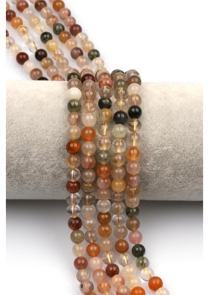 Rutil Kuvars Doğaltaş Dizi 6 mm Küre Kesim