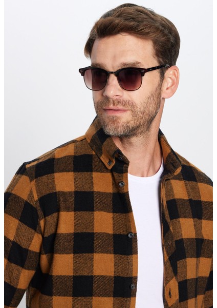 Erkek Slim Fit Dar Kesim Oduncu Düğmeli Yaka Kareli Kışlık Gömlek fırsatları