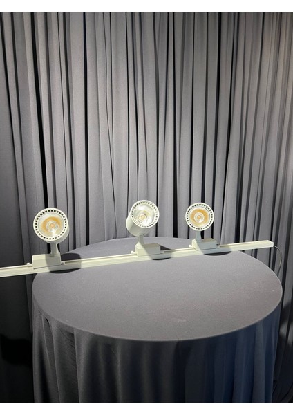 6 Adet Dekoratif LED Ray Spot + 2 Metre Ray Beyaz Kasa Beyaz Işık modelleri