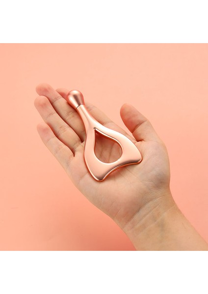 Gümüş Renk 3D Paslanmaz Çelik Yüz Masajı, Gua Sha, Multi Fonksiyonel Yüz Masaj Aleti