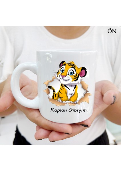 Kaplan Gibiyim Renkli Tasarımlar ve Dekoratif Kişiye Özel Kupa Bardaklar