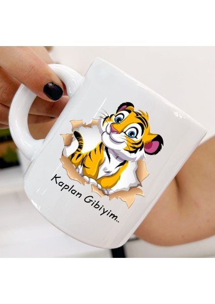 Kaplan Gibiyim Renkli Tasarımlar ve Dekoratif Kişiye Özel Kupa Bardaklar fırsatları