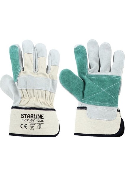5 Çift Takviyeli Deri Eldiven E-051-BY 10 Xl Beden fiyatları