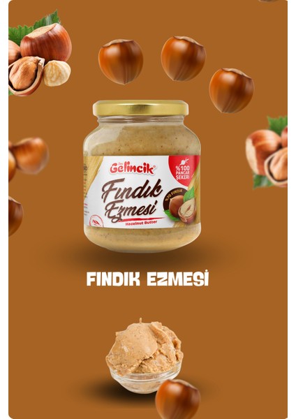 Kahvaltılık Sürülebilir Doğal Katkısız 300GR Özel Üretim Fındık Ezmesi