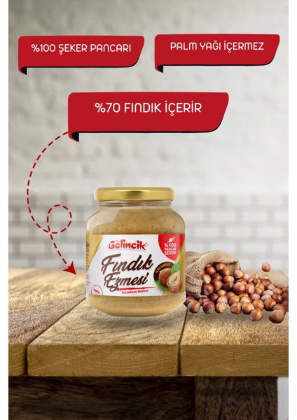 Kahvaltılık Sürülebilir Doğal Katkısız 300GR Özel Üretim Fındık Ezmesi