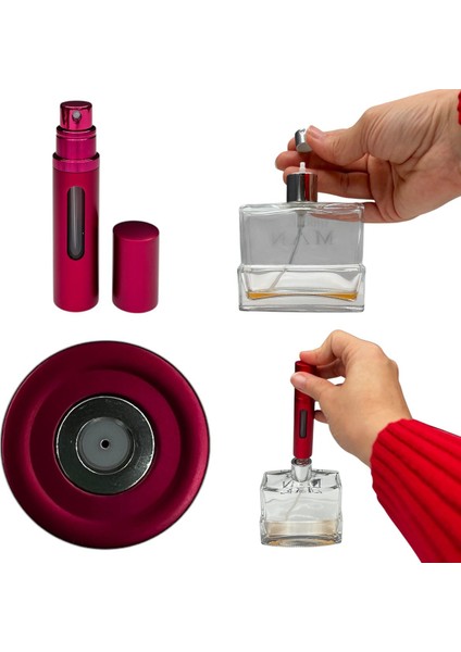 Metal Sızdırmaz Taşınabilir Mini Doldurulabilir Boş Küçük Seyahat Cep Parfüm Şişesi-Vizon modelleri