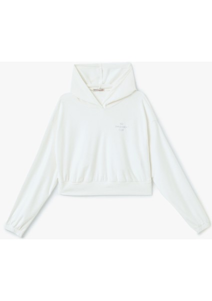 Uzun Kollu Rahat Kalıp Kapüşonlu Polar Pijama Üstü modelleri