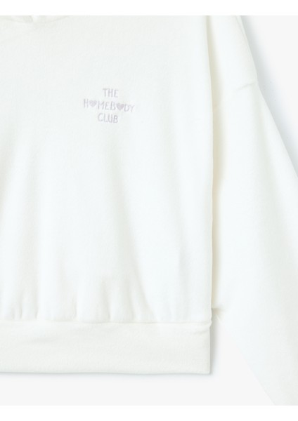 Uzun Kollu Rahat Kalıp Kapüşonlu Polar Pijama Üstü indirimleri