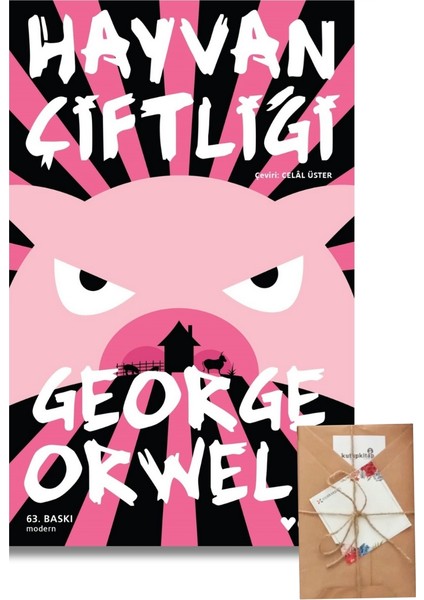 kitap Hayvan Çiftliği George Orwell Türk Kahveli Hediye Paketli