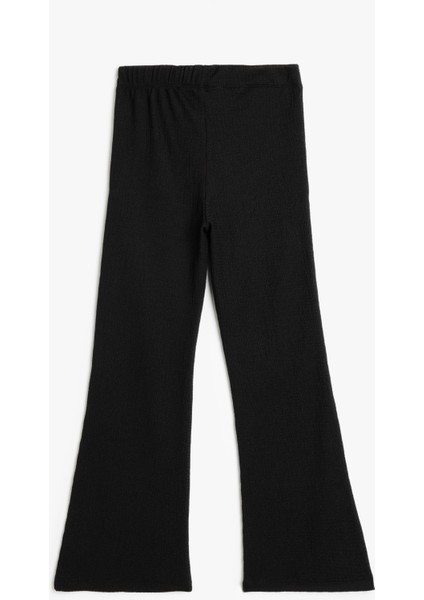 Beli Lastikli Basic Ispanyol Paça Pantolon