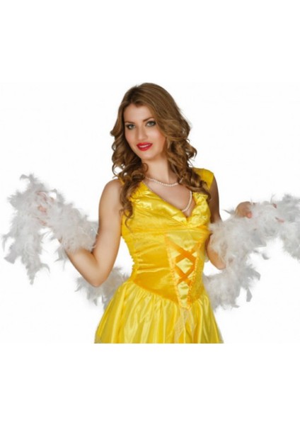 Beyaz Renk Kabarık Tüylü Otriş Boa Dekorasyon Tüy 180 CM fırsatları