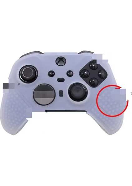 Xbox Series S x Silikon Kılıf Analog Koruyucu Set 9. Nesil Kol Uyumlu Kabartmalı Beyaz
