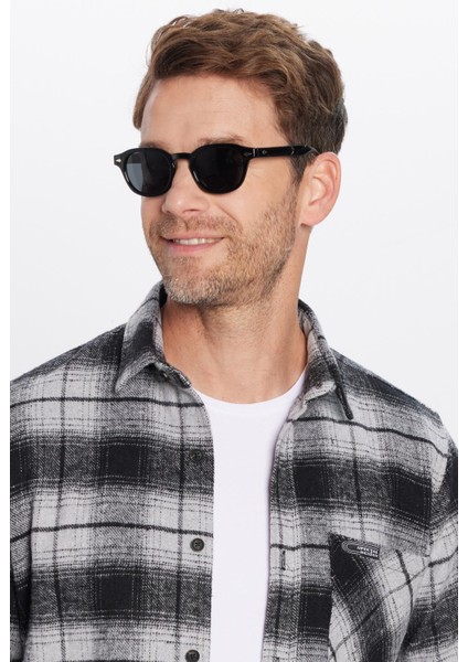 Erkek Slim Fit Dar Kesim Oduncu Tek Cepli Kareli Kışlık Gömlek