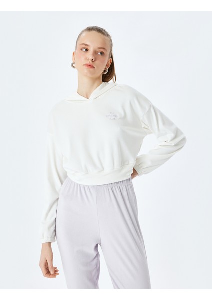 Uzun Kollu Rahat Kalıp Kapüşonlu Polar Pijama Üstü
