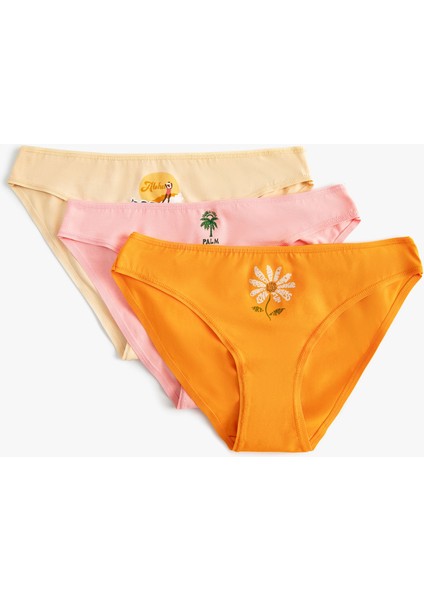 Basic Brief Külot 3'lü Paket Baskılı Pamuklu