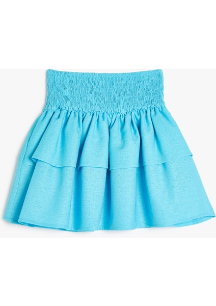 Keten Etek Katlı Beli Lastikli Gipe Detaylı fiyatları