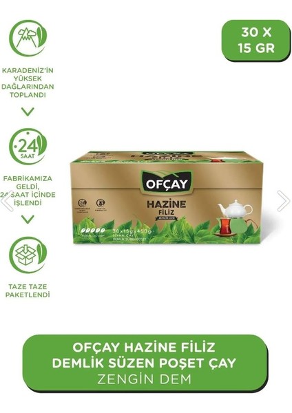 Hazine Zengindem 30 x 15 gr Demlik Poşet Çay