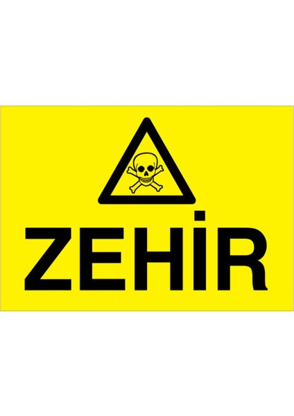 Zehr Uyarı Tabelası - 20 x 30 Foreks - Zm6