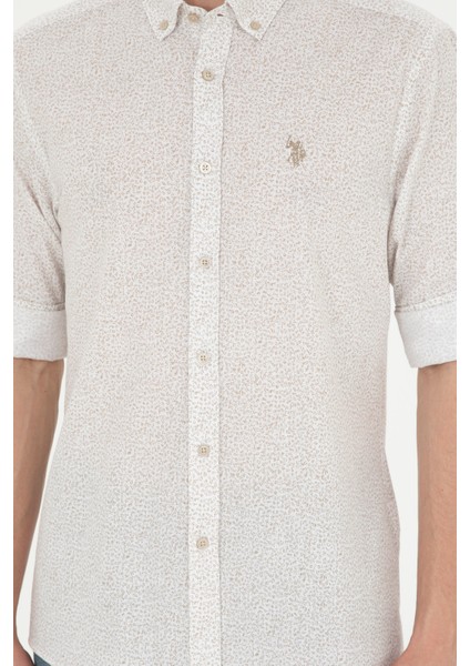 Erkek Haki Gömlek Desenli 50288670-VR027