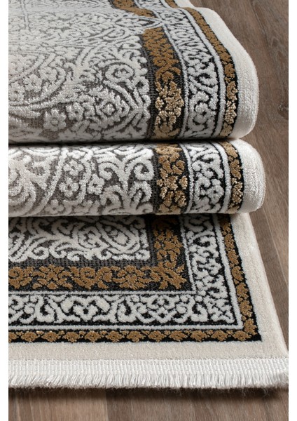 Ahlat Akrilik Modern Yumuşak Dokulu Konforlu Salon Halısı Gold