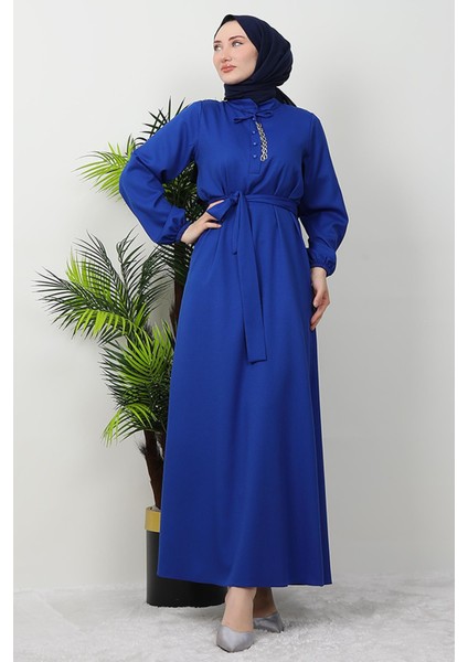 Zincir Düğme Detay Elbise Saks fırsatları